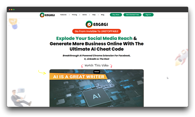A screenshot of the Engagi interface, one of the best social media growth tools, showing a browser extension window over a social media reply box. The tool provides AI-powered, relevant comment suggestions in different tones to automate authentic engagement for social media growth. Social Media Growth Tools; Social Media Growth: Best Social Media Growth Tools